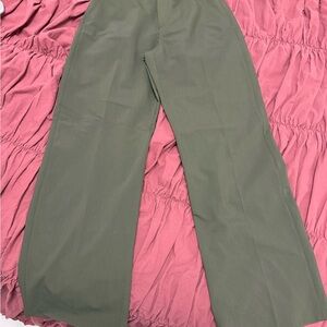 Zara Straight Khaki Green Pants
